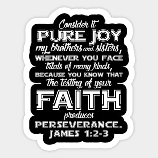 James 1:2-3 Sticker